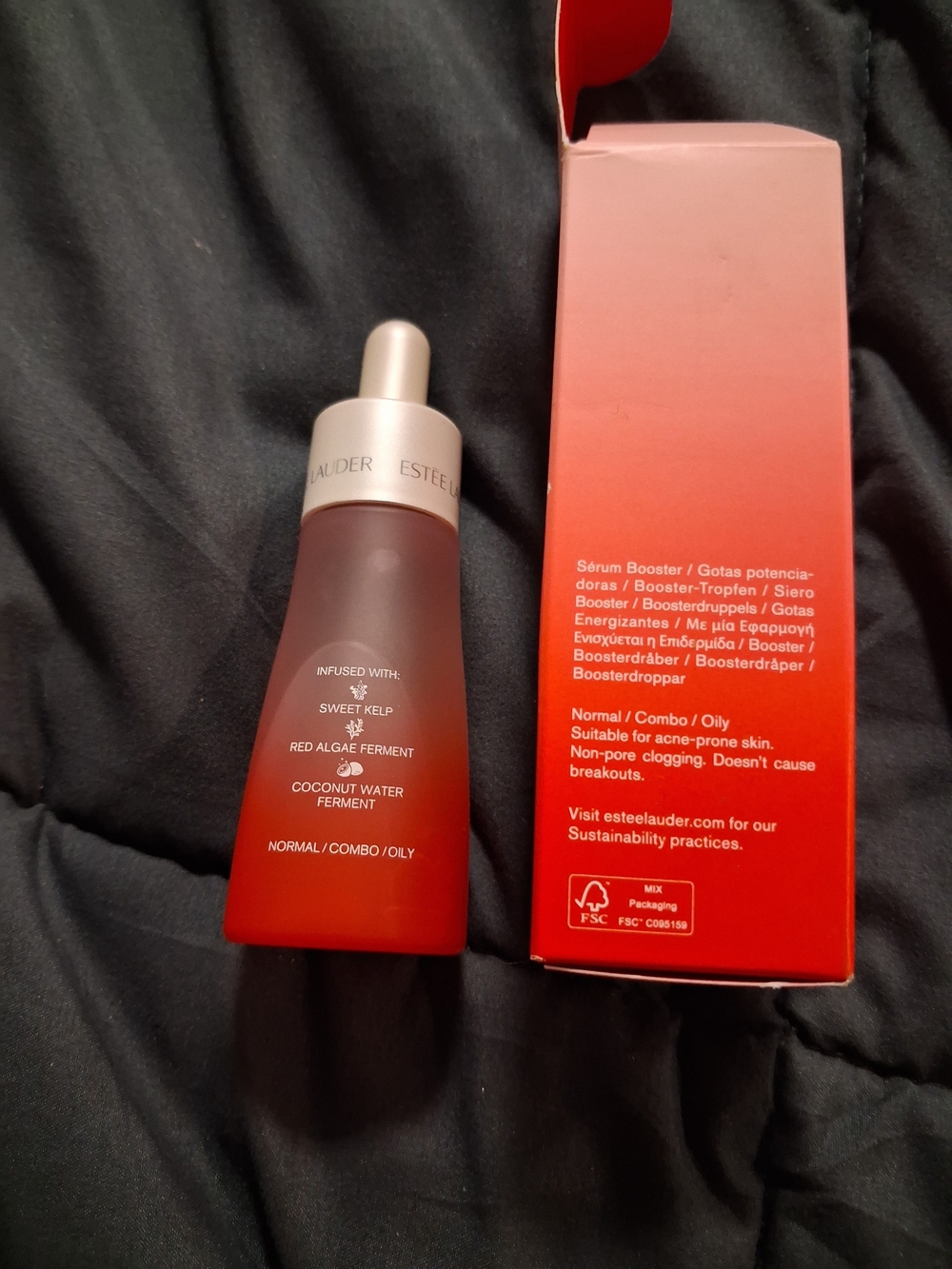 Estee Lauder Red Gradient Serum Bottle